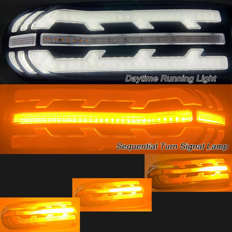 PGTOPONE Smoke Lens Switchback White/Amber LED Front Headlight Compatible with Toyota FJ Cruiser 2007-2021 Accessories Function As Daytime Running Lamp and Turn Signal Light 2 in 2 - Image 5